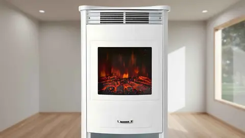 Chimenea el&eacute;ctrica de 1900 W con compartimento de almacenamiento Silver Crest de Lidl