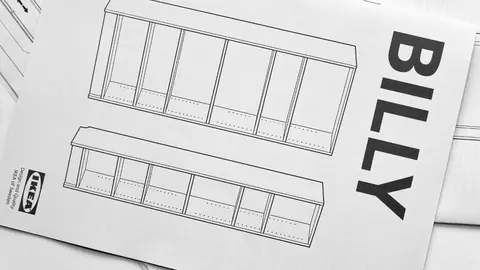 Instrucciones de  Montaje de librer&iacute;a Billy de IKEA
