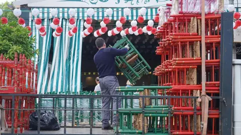 Caseteros en la Feria de Abril de Sevilla