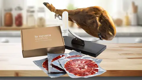 Pack de jam&oacute;n de cebo ib&eacute;rico cortado a cuchillo de La Nevera Espa&ntilde;ola