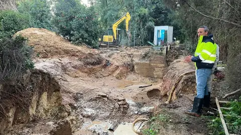 Trabajos en la tuber&iacute;a afectada de la red del Consorcio