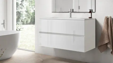 Mueble de ba&ntilde;o con lavabo y espejo Zoe