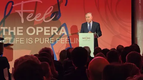 Jos&eacute; Luis Sanz, durante la presentaci&oacute;n de Sevilla Ciudad de &Oacute;pera en Madrid | Iv&aacute;n Ni&ntilde;o