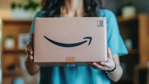 Caja de un pedido de Amazon