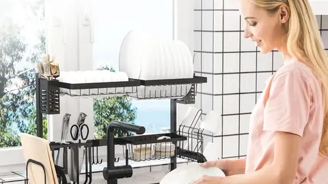 Escurreplatos de 2 niveles Homcom