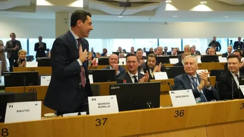 Juanma Moreno, tras haber sido elegido candidato a presidir el CDR