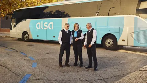 Trabajadores de Alsa, en una imagen de archivo