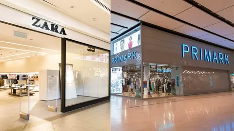 Tiendas ZARA y Primark en centro comercial