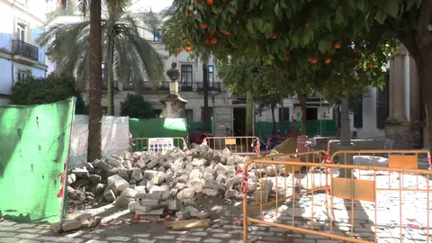 Obras en la plaza Rafael Rivero