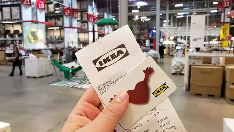 Ticket de compra de muebles IKEA
