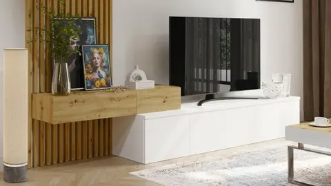 Conjunto de Comedor Con Mesa Tv y Panelado