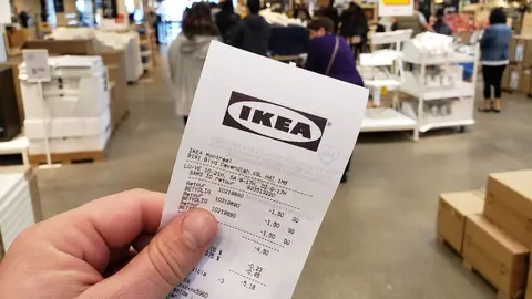 Ticket de compra de IKEA