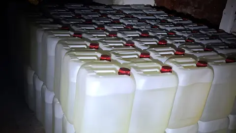 Garrafas de gasolina | Polic&iacute;a Nacional