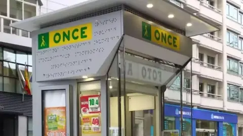 Imagen de archivo de un quiosco de la ONCE