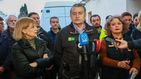 Antonio Sanz comparece en el Puesto de Mando Avanzado establecido en Jerez | Cristo Garc&iacute;a