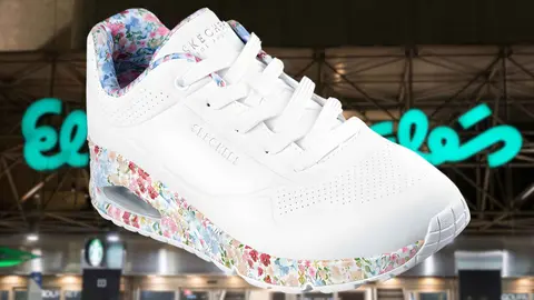 Zapatillas Skechers con c&aacute;mara de aire y estampado floral multicolor en El Corte Ingl&eacute;s