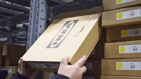 Caja de mobiliario de IKEA