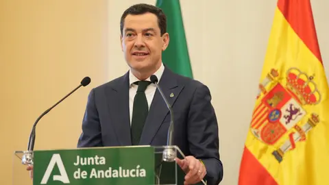 El presidente de la Junta de Andaluc&iacute;a, Juanma Moreno