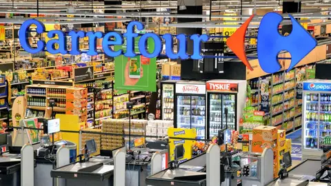 Interior de supermercado Carrefour