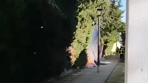 Incendio junto a la parroquia de San Benito