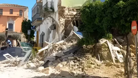Casa derrumbada en San Miguel