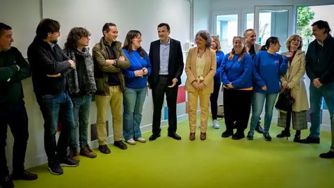 Bruno Garc&iacute;a, durante la entrega de llaves del nuevo local de la Asociaci&oacute;n Alendoy