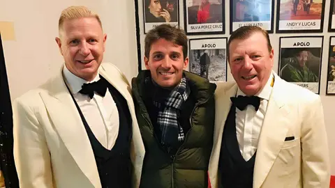 Alfonso Cadaval junto a su padre, C&eacute;sar Cadaval, y su t&iacute;o, Jorge Cadaval | @alfonsocadaval19