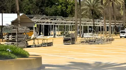 Montaje de la Feria del Caballo