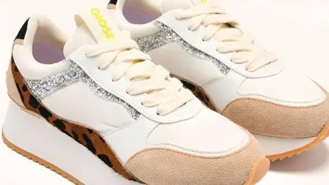 Zapatillas deportivas Gioseppo de piel con plataforma y brillos