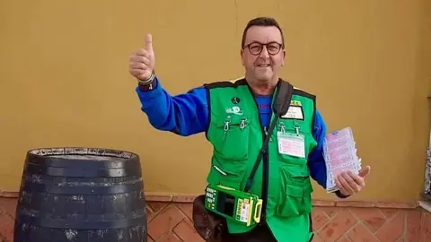 Juan Jos&eacute; G&oacute;mez, vendedor de la ONCE en M&aacute;laga