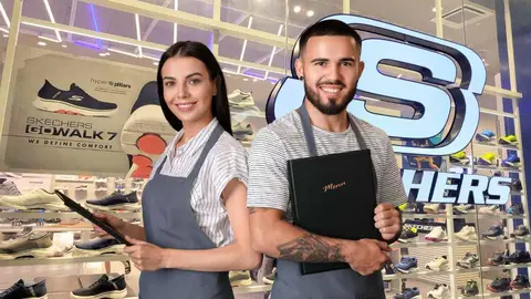 Los camareros usan Skechers