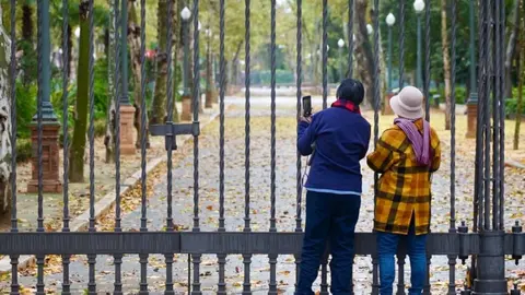 Parque cerrado en Sevilla