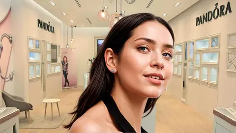 Pendientes de bot&oacute;n de Pandora