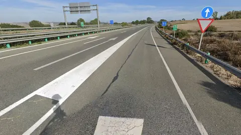 Imagen de la carretera en la que tuvo lugar el accidente