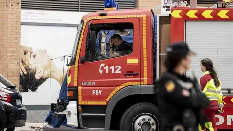 Los bomberos se desplazaron hasta el lugar del suceso