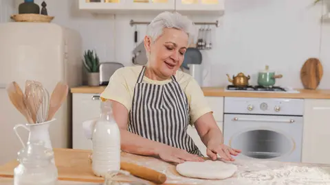 Una ama de casa pensionista de la Seguridad Social