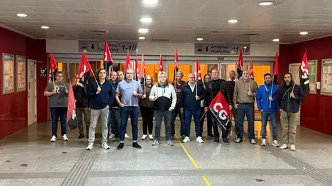 CGT en la estaci&oacute;n de autob&uacute;s de Jerez
