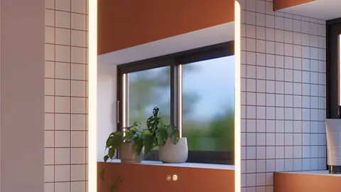 Espejo de ba&ntilde;o LED modelo New Easy de Leroy Merlin