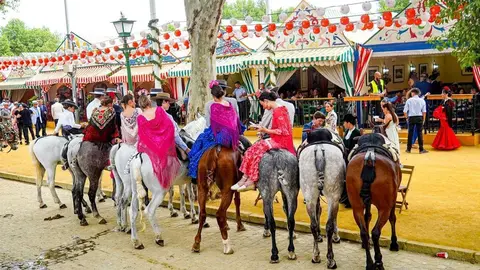 Caballos en la Feria de Sevilla
