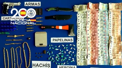 Sustancias y materiales intervenidos en Jerez