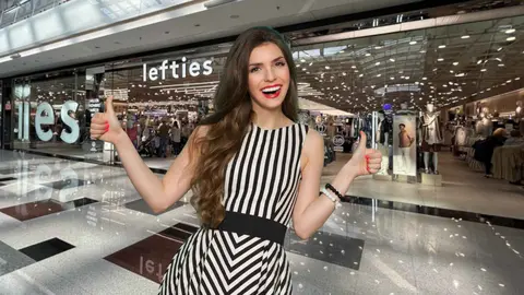Una mujer a la moda con prendas de Lefties