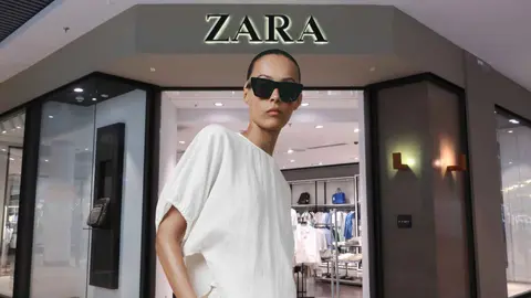 Una mujer a la moda con ropa de Zara