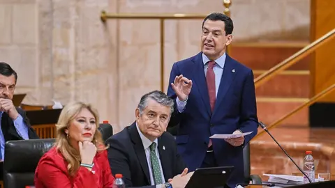 Juanma Moreno, durante la celebraci&oacute;n de un pleno | Salvador L&oacute;pez Medina