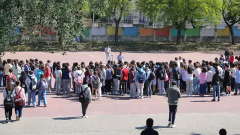 Instante de la concentraci&oacute;n en el IES &Aacute;lvar N&uacute;&ntilde;ez de Jerez