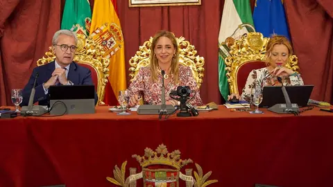 Almudena Mart&iacute;nez, presidenta de la Diputaci&oacute;n, en el centro de la imagen