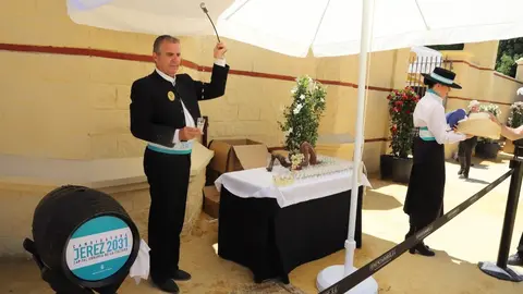 Una de las numerosas acciones promocionales de la candidatura Jerez 2031