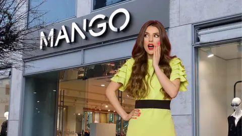 Una mujer a la moda en una tienda de Mango