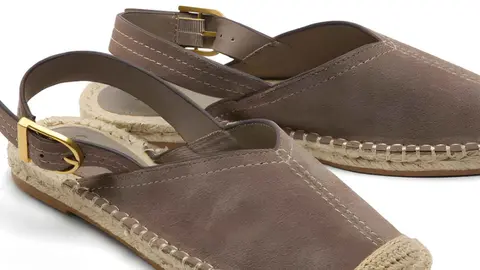 Alpargatas planas de piel destalonadas con cierre de hebilla Parfois en El Corte Ingl&eacute;s