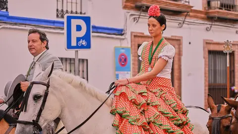 Victoria Federica en la salida de la Hermandad del Roc&iacute;o de Sevilla | Salvador L&oacute;pez Medina