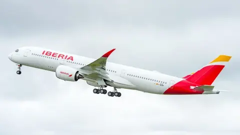 Un avi&oacute;n de Iberia